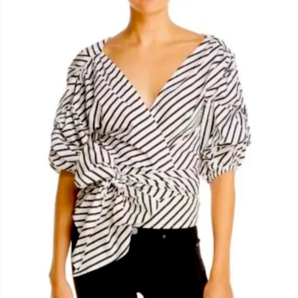 MLM puff sleeve wrap top